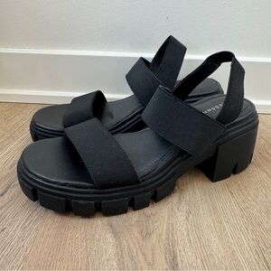 Madden Girl Black Chunky Sandals